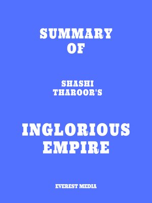cover image of Summary of Shashi Tharoor's Inglorious Empire